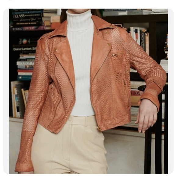 Jakett Jackets & Blazers - Jakett New York JOSEY PERFORATED VINTAGE LEATHER Jacket
